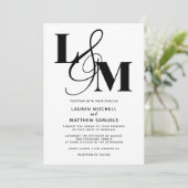 Faire-part de mariage initial minimal (Debout devant)