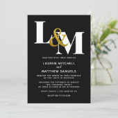 Faire-part de mariage initial minimal (Debout devant)