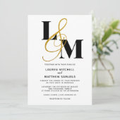 Faire-part de mariage initial minimal (Debout devant)