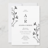 Faire-part de mariage Initiales minimalistes (Devant)