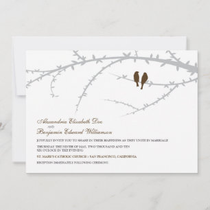 Faire-part de mariage Inséparable (chocolat)
