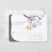 Faire-part de mariage Inséparable de feuille de pr (Devant)