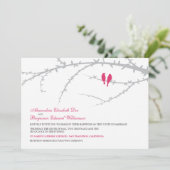 Faire-part de mariage Inséparable (fuchsia) (Debout devant)