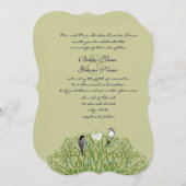 Faire-part de mariage Inséparable Green Swirl Tree (Devant / Derrière)