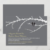 Faire-part de mariage Inséparable (noir) (Devant / Derrière)