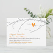 Faire-part de mariage Inséparable (orange) (Debout devant)