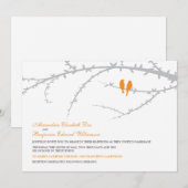 Faire-part de mariage Inséparable (orange) (Devant / Derrière)