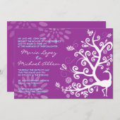 Faire-part de mariage Inséparable Peacock (Devant / Derrière)