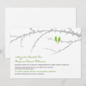 Faire-part de mariage Inséparable (pomme verte) (Devant / Derrière)