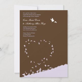 faire-part de mariage inséparable pourpre