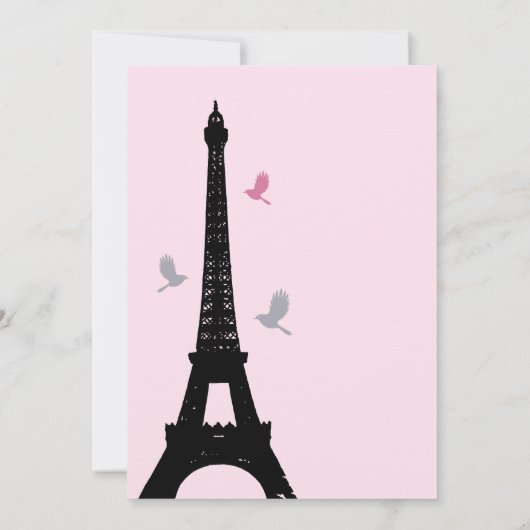 Faire-part de mariage Inséparable (rose) (Dos)