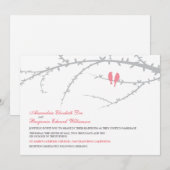 Faire-part de mariage Inséparable (rose) (Devant / Derrière)