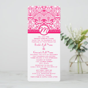 Faire-part de mariage Inséparable rose pâle frambo