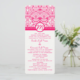 Faire-part de mariage Inséparable rose pâle frambo