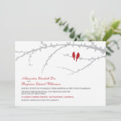 Faire-part de mariage Inséparable (rouge) (Debout devant)