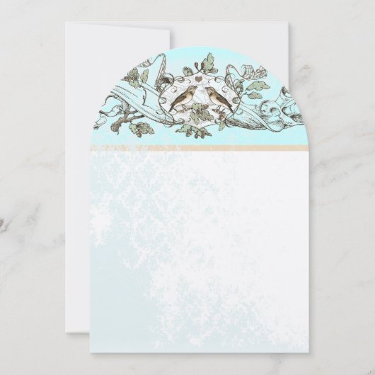 Faire-part de mariage Inséparable rustique Mint (Devant)