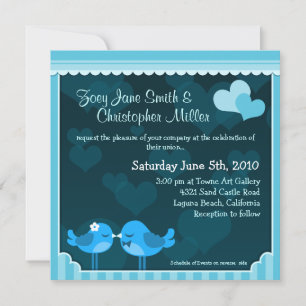 Faire-part de mariage Inséparable Turquoise