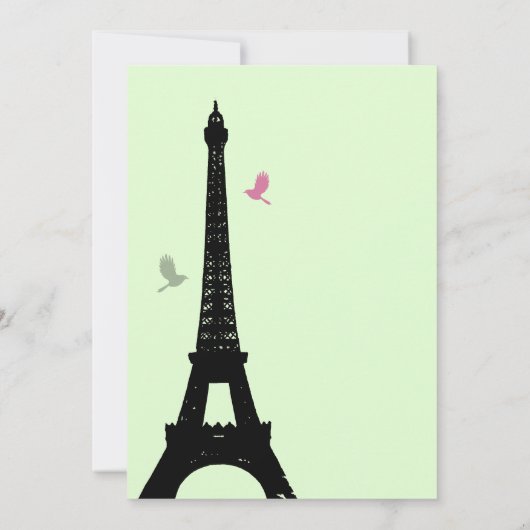 Faire-part de mariage Inséparable (vert) (Dos)