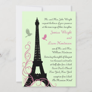 Faire-part de mariage Inséparable (vert)