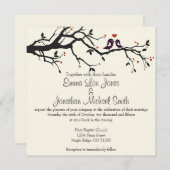 Faire-part de mariage Inséparables (Devant / Derrière)