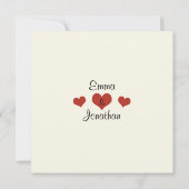 Faire-part de mariage Inséparables (Dos)