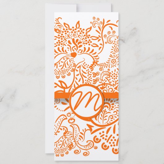 Faire-part de mariage Inséparables orange (Dos)