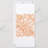 Faire-part de mariage Inséparables orange (Dos)