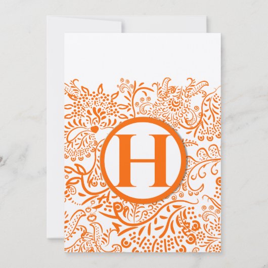 Faire-part de mariage Inséparables orange (Dos)