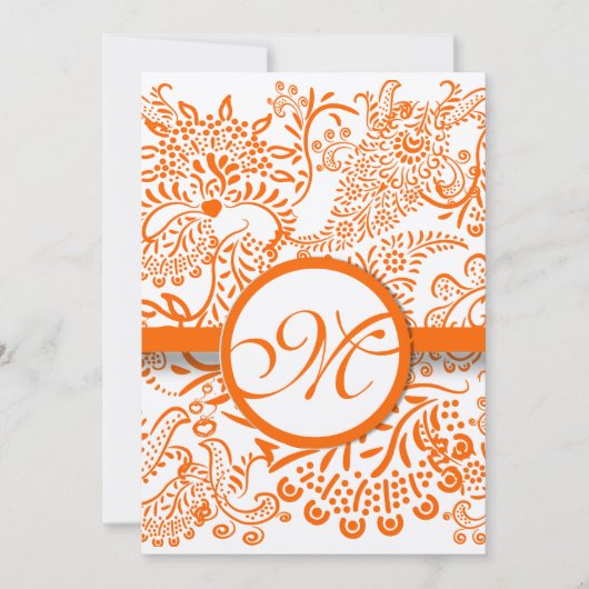 Faire-part de mariage Inséparables orange (Devant)