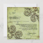 Faire-part de mariage Inséparables vintage (Dos)