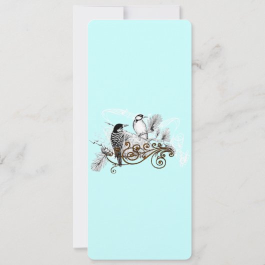 Faire-part de mariage Inséparables vintages (Dos)