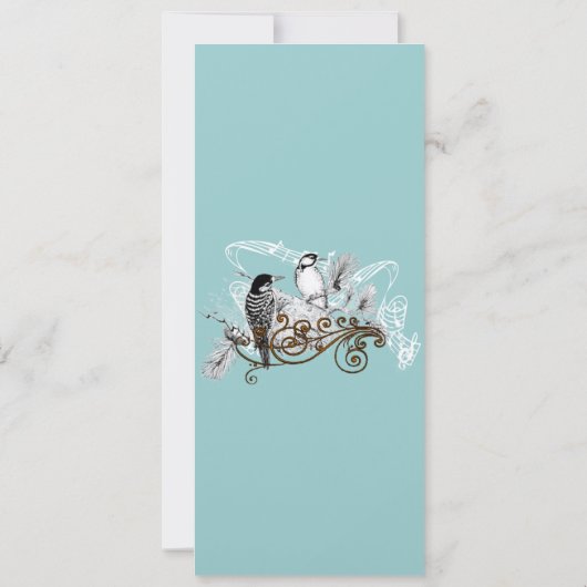 Faire-part de mariage Inséparables vintages (Dos)