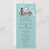 Faire-part de mariage Inséparables vintages (Devant)