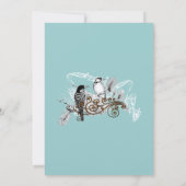 Faire-part de mariage Inséparables vintages (Dos)