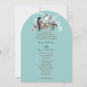 Faire-part de mariage Inséparables vintages (Devant)