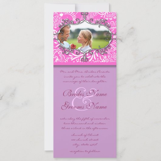 Faire-part de mariage Inséparables vintages (Devant)