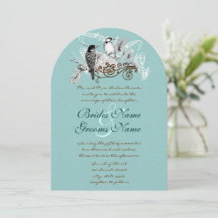 Faire-part de mariage Inséparables vintages