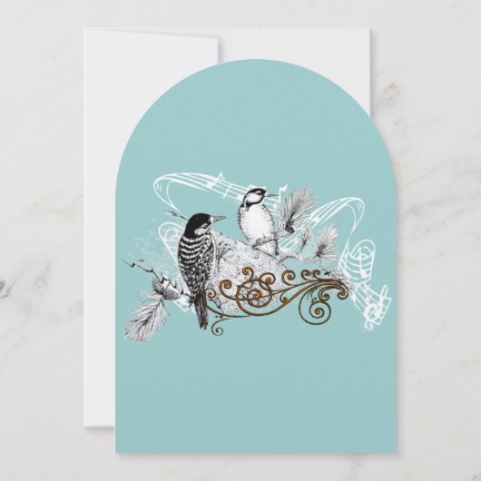 Faire-part de mariage Inséparables vintages (Dos)