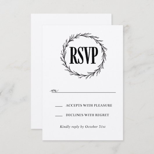 Faire-part de mariage Insertion Cartes de boîtier  (Devant / Derrière)