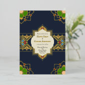 Faire-part de mariage inspiré de Mughal avec feuil (Debout devant)