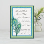 Faire-part de mariage inspiré de Peacock (Debout devant)