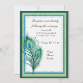 Faire-part de mariage inspiré de Peacock (Dos)