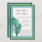 Faire-part de mariage inspiré de Peacock (Devant / Derrière)