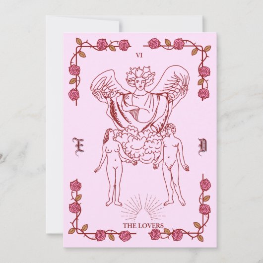 Faire-part de mariage inspiré du Tarot  (Devant)