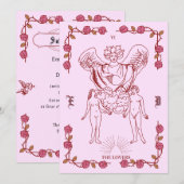 Faire-part de mariage inspiré du Tarot  (Devant / Derrière)