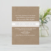 Faire-part de mariage inspiré par Burlap & Lace (Debout devant)