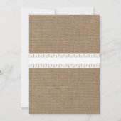 Faire-part de mariage inspiré par Burlap & Lace (Dos)
