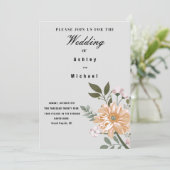 Faire-part de mariage inspirée de l'aquarelle (Debout devant)