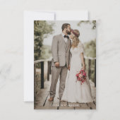 Faire-part de mariage intime avec photo (Devant)