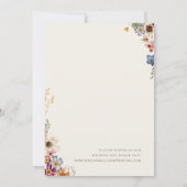 Faire-part de mariage intime dans un jardin de fle (Dos)
